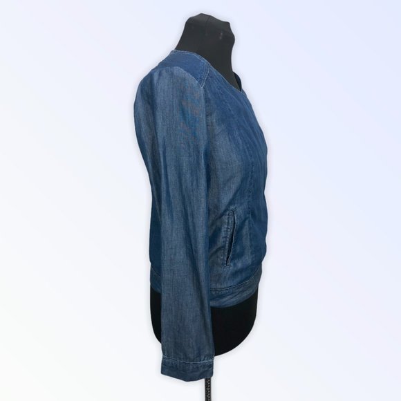 Nine West Jeans TESS Denim Light Zip UP Jacket MD - Picture 2 of 12